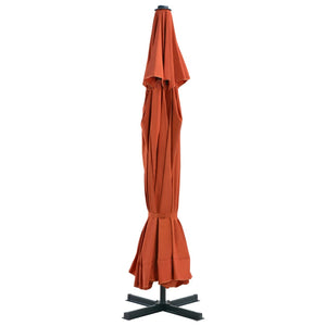 vidaXL Outdoor Parasol with Aluminium Pole 500 cm Terracotta