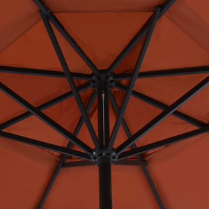 vidaXL Outdoor Parasol with Aluminium Pole 500 cm Terracotta