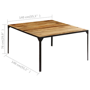 vidaXL Dining Table 140x140x76 cm Solid Mango Wood