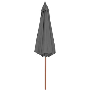 vidaXL Outdoor Parasol with Wooden Pole 300 cm Anthracite