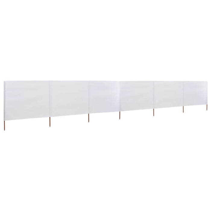 vidaXL 6-panel Wind Screen Fabric 800x80 cm White