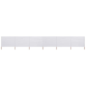 vidaXL 6-panel Wind Screen Fabric 800x80 cm White