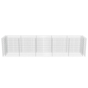 vidaXL Gabion Raised Bed Galvanised Steel 450x90x100 cm