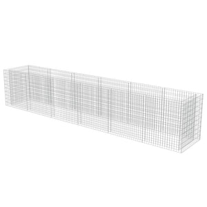 vidaXL Gabion Raised Bed Galvanised Steel 540x90x100 cm