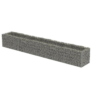 vidaXL Gabion Raised Bed Galvanised Steel 360x50x50 cm