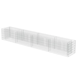 vidaXL Gabion Raised Bed Galvanised Steel 360x50x50 cm