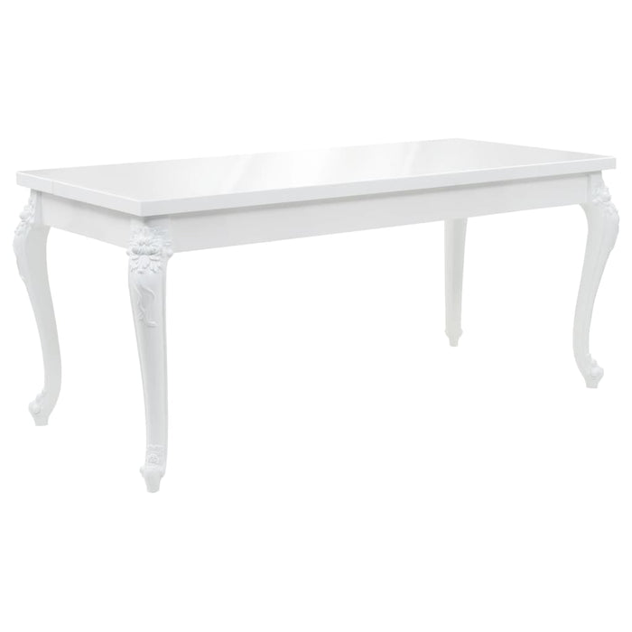 vidaXL Dining Table 179x89x81 cm High Gloss White