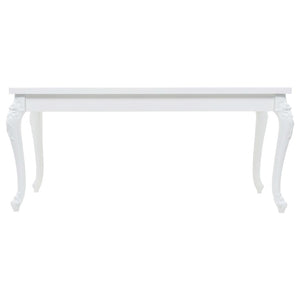 vidaXL Dining Table 179x89x81 cm High Gloss White