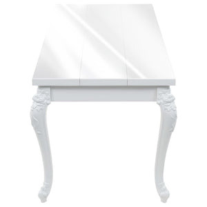 vidaXL Dining Table 179x89x81 cm High Gloss White