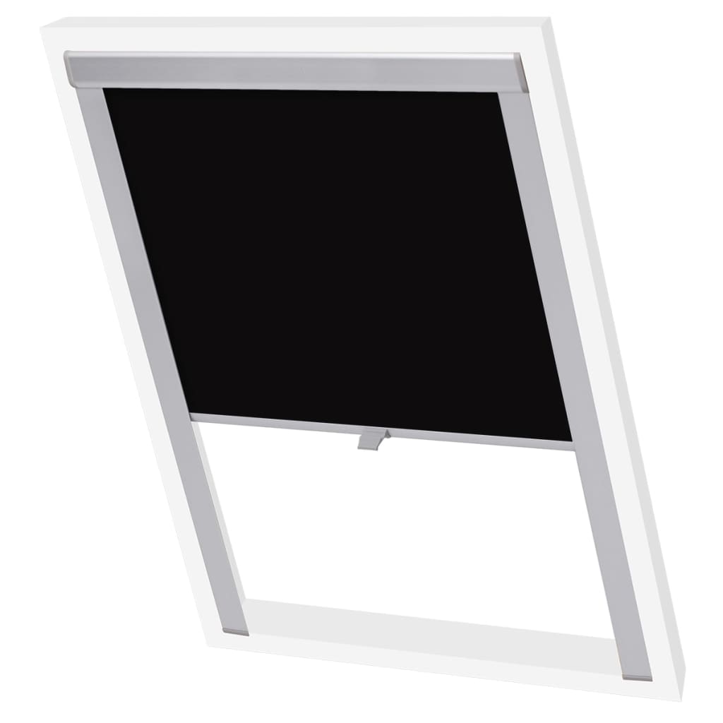 vidaXL Blackout Roller Blind Black CK04