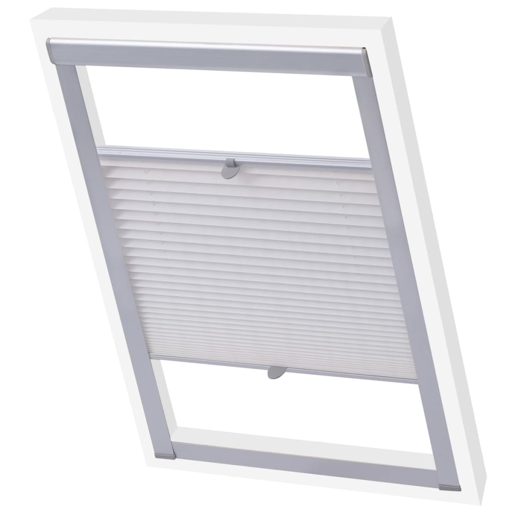 vidaXL Pleated Blind White CK04