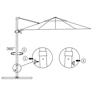 vidaXL Cantilever Garden Parasol with Aluminium Pole Green 250x250 cm