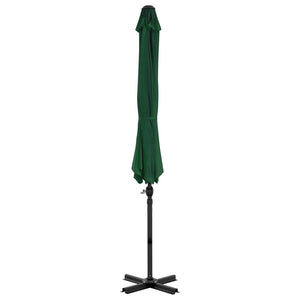 vidaXL Cantilever Garden Parasol with Aluminium Pole Green 300 cm