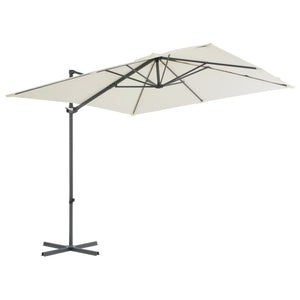 vidaXL Cantilever Umbrella with Steel Pole 250x250 cm Sand