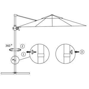 vidaXL Cantilever Umbrella with Steel Pole 250x250 cm Sand