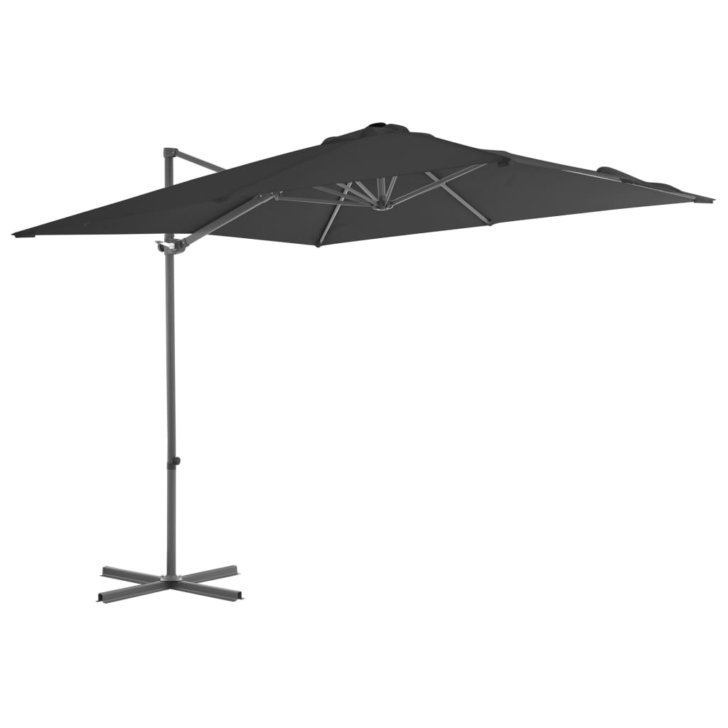 vidaXL Cantilever Umbrella with Steel Pole Anthracite 250x250 cm