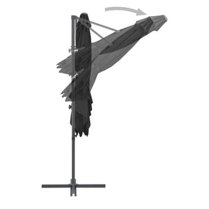 vidaXL Cantilever Umbrella with Steel Pole Anthracite 250x250 cm