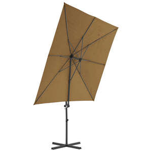 vidaXL Cantilever Umbrella with Steel Pole Taupe 250x250 cm