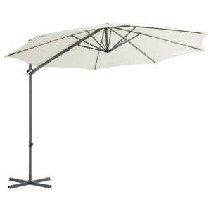 vidaXL Cantilever Umbrella with Steel Pole Sand 300 cm