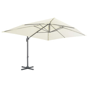 vidaXL Cantilever Garden Parasol with Aluminium Pole 400x300 cm Sand