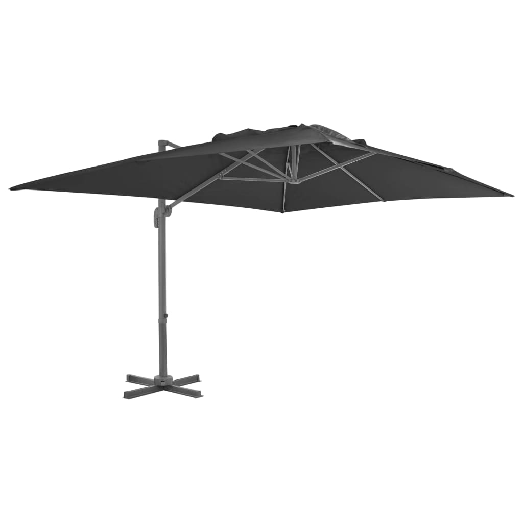 vidaXL Cantilever Garden Parasol with Aluminium Pole 400x300 cm Anthracite