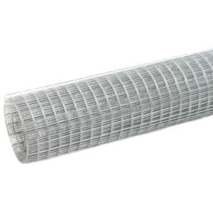 vidaXL Chicken Wire Fence Galvanised Steel 10x0.5 m Silver