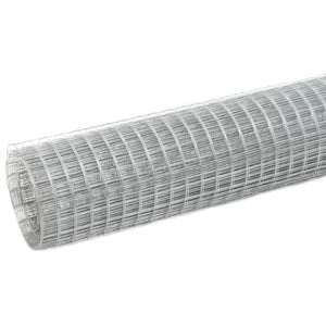 vidaXL Chicken Wire Fence Galvanised Steel 25x0.5 m Silver