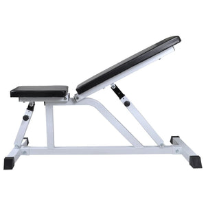 vidaXL Workout Bench with Barbell and Dumbbell Set 30.5 kg