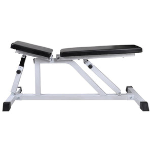 vidaXL Workout Bench with Barbell and Dumbbell Set 30.5 kg