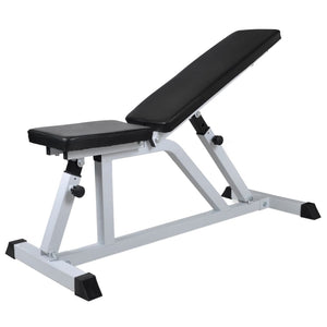 vidaXL Workout Bench with Barbell and Dumbbell Set 30.5 kg