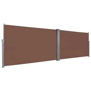 vidaXL Retractable Side Awning 160x600 cm Brown