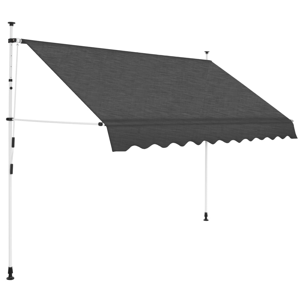 vidaXL Manual Retractable Awning 250 cm Anthracite