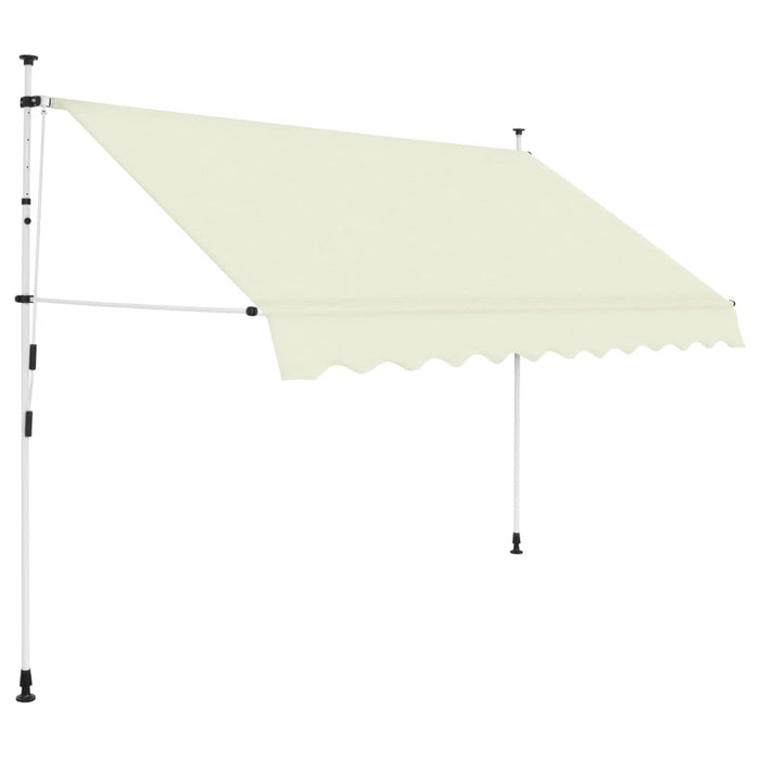 vidaXL Manual Retractable Awning 250 cm Cream