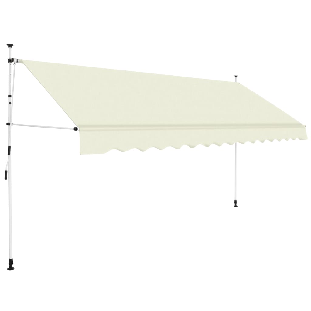 vidaXL Manual Retractable Awning 350 cm Cream