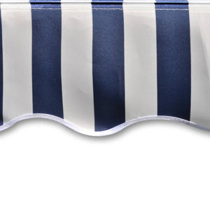 vidaXL Awning Top Sunshade Canvas Blue & White 450x300 cm