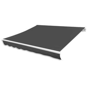 vidaXL Awning Top Sunshade Canvas Anthracite 300x250 cm