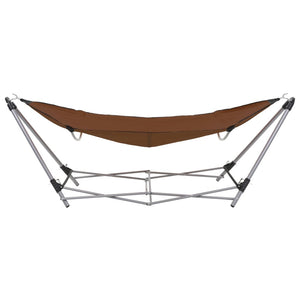 vidaXL Hammock with Foldable Stand Brown