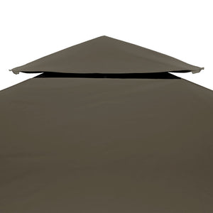 vidaXL 2-Tier Gazebo Top Cover 310 g/m² 3x3 m Taupe