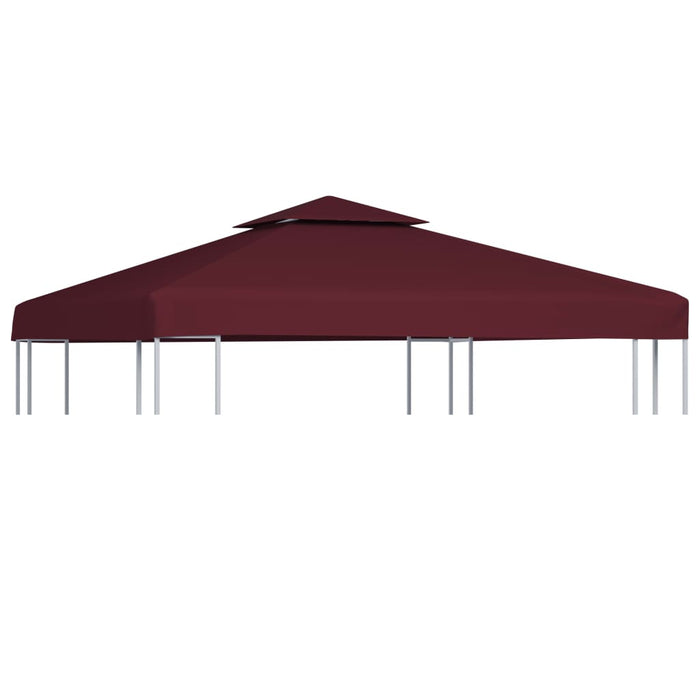 vidaXL 2-Tier Gazebo Top Cover 310 g/m² 3x3 m Bordeaux