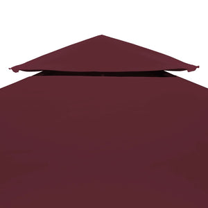 vidaXL 2-Tier Gazebo Top Cover 310 g/m² 3x3 m Bordeaux