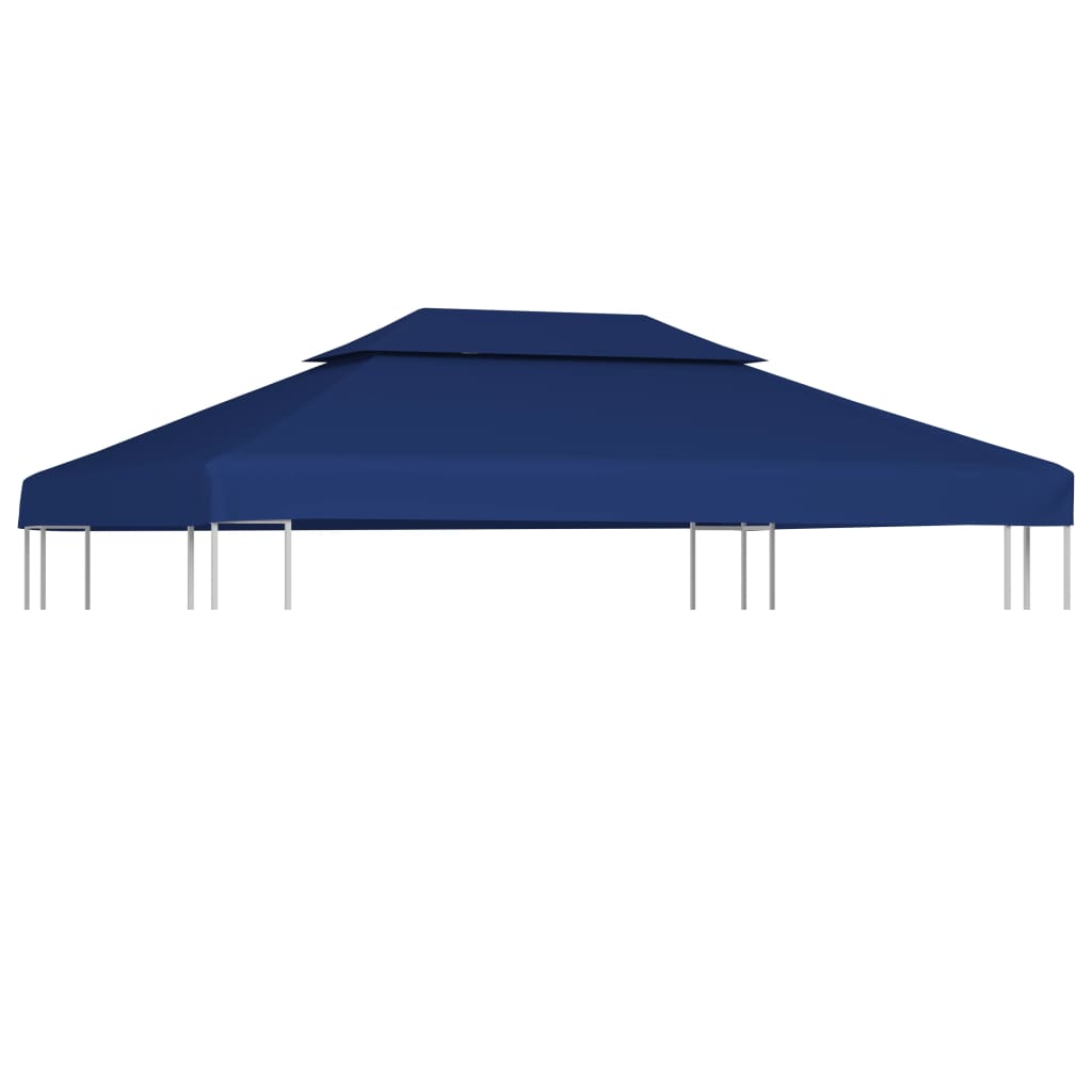 vidaXL 2-Tier Gazebo Top Cover 310 g/m² 4x3 m Blue