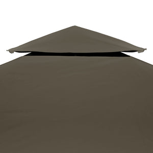 vidaXL 2-Tier Gazebo Top Cover 310 g/m² 4x3 m Taupe