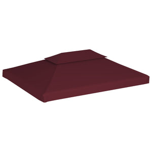 vidaXL 2-Tier Gazebo Top Cover 310 g/m² 4x3 m Bordeaux