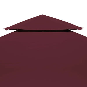 vidaXL 2-Tier Gazebo Top Cover 310 g/m² 4x3 m Bordeaux