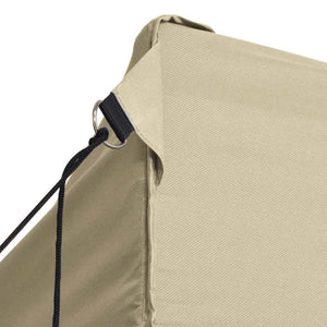 vidaXL Foldable Tent with 3 Walls 3x4.5 m Cream