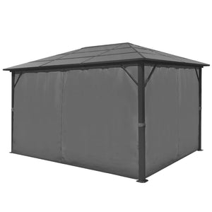 vidaXL Gazebo with Curtain Anthracite Aluminium 400x300 cm