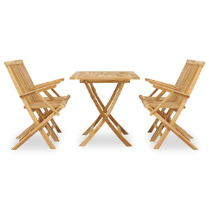 vidaXL 5 Piece Outdoor Dining Set Solid Teak Wood