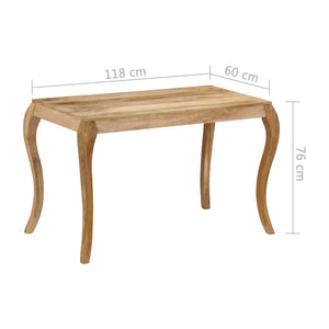 vidaXL Dining Table 118x60x76 cm Solid Mango Wood