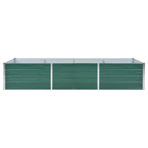 vidaXL Garden Raised Bed Galvanised Steel 240x80x45 cm Green