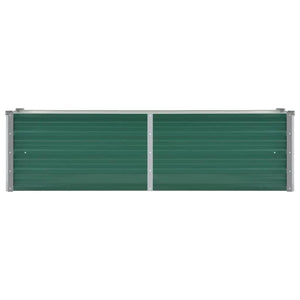 vidaXL Garden Raised Bed Galvanised Steel 160x40x45 cm Green